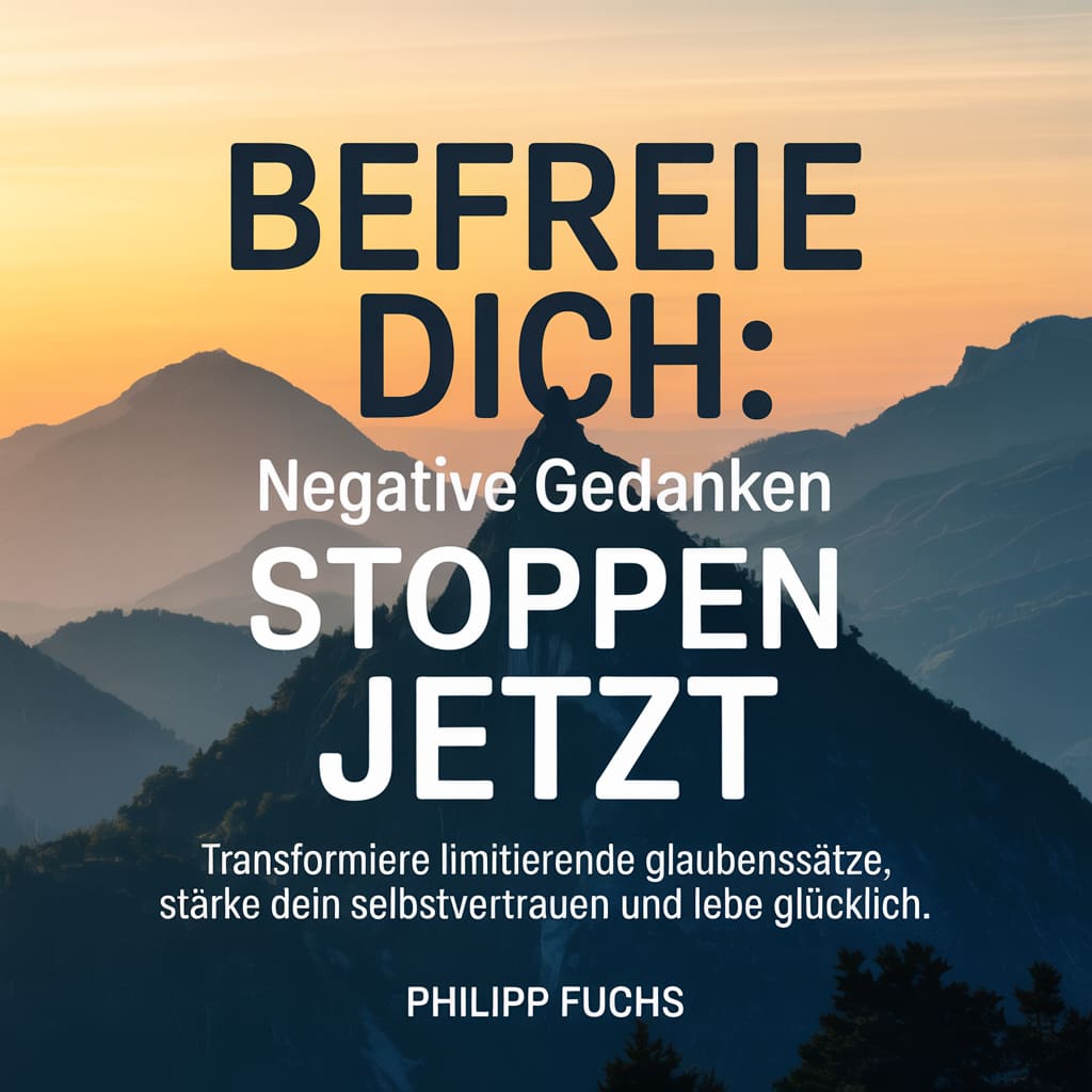 Hörbuch-Cover: Befreie dich – Negative Gedanken stoppen jetzt von Philipp Fuchs. Coaching für mentale Stärke, Selbstvertrauen und positives Mindset.