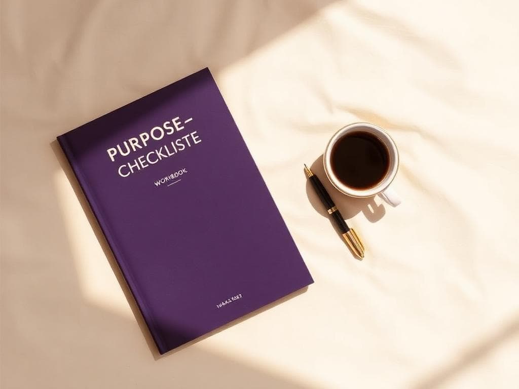 Purpose-Checkliste – 4-seitiges PDF-Workbook mit 10 Reflexionsfragen