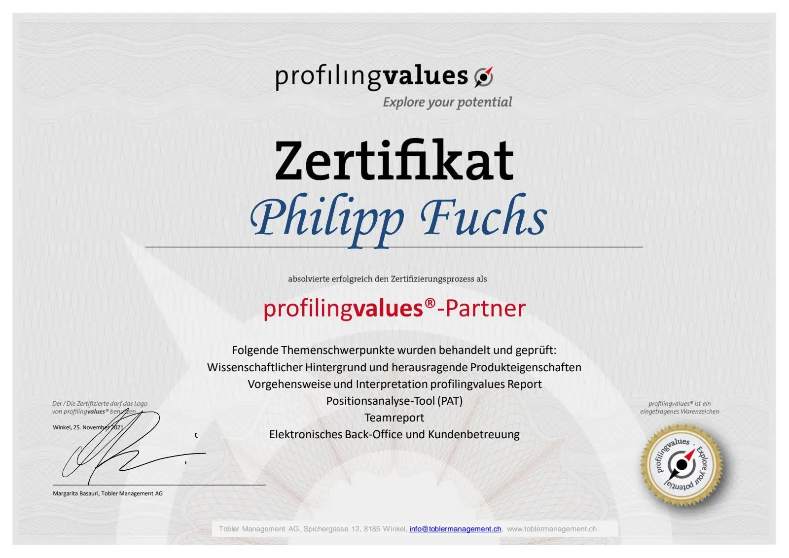 profilingvalues Zertifizierter Partner – Philipp Fuchs