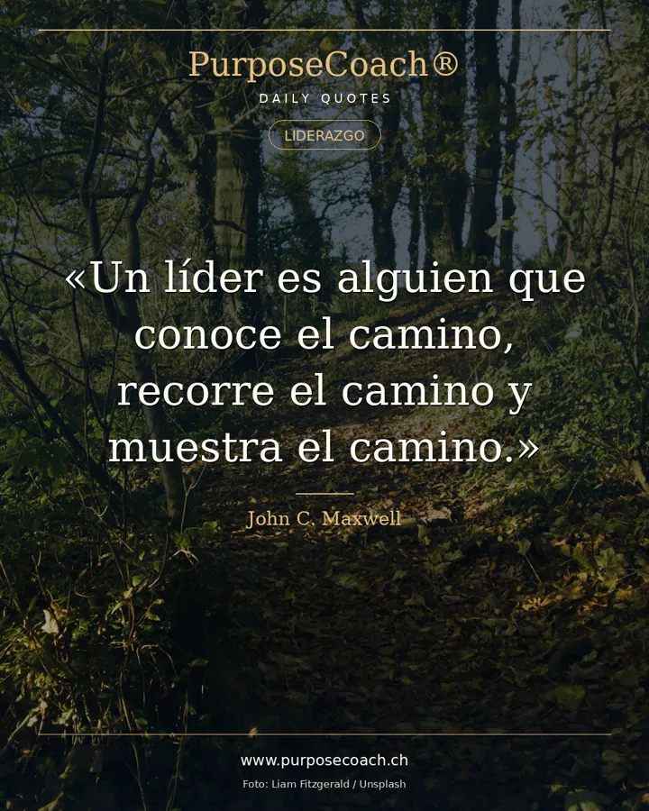 «Un líder es alguien que conoce el camino, recorre el camino y muestra el camino.» – John C. Maxwell
